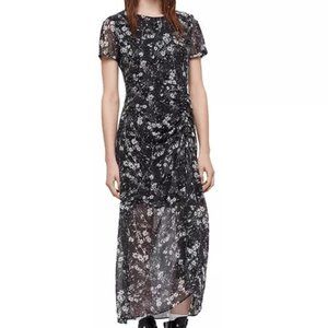 ALLSAINTS Ariya Lisk Ruched Drawstring Maxi Dress